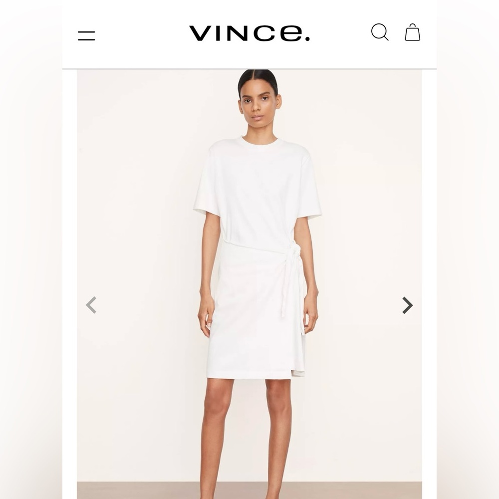 Vince Midi white shirtdress